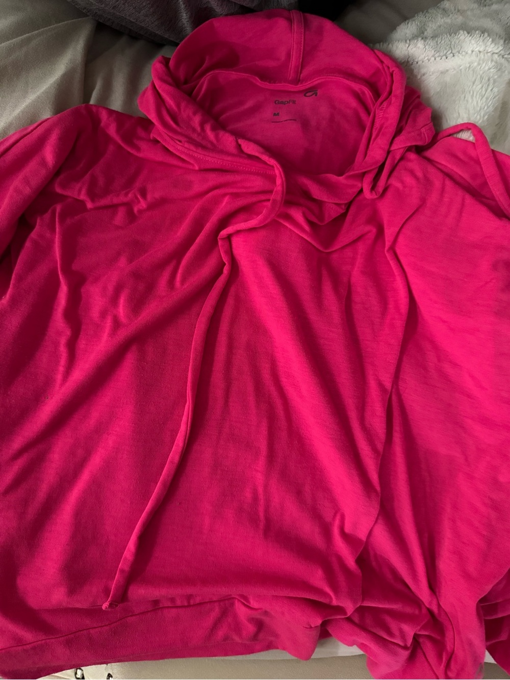 GAP Bright Pink GapFit Pullover Hoodie